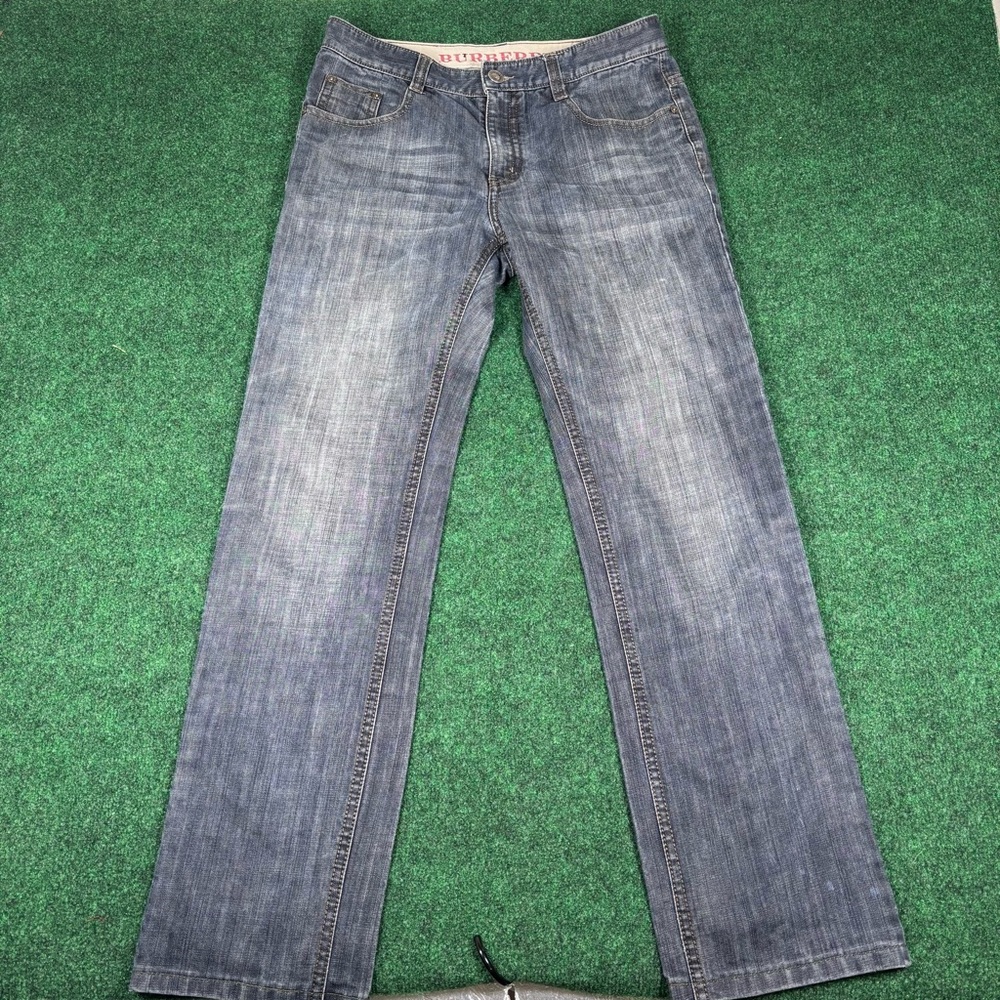 Burberry London Men's Jeans Size 34x40 Straight Denim & Embroidery
